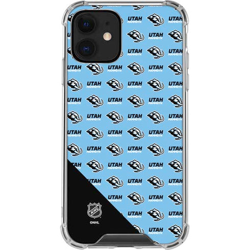 NHL Utah Mammoth Logo Pattern iPhone 12 Clear Case