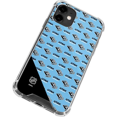 NHL Utah Mammoth Logo Pattern iPhone 12 Clear Case