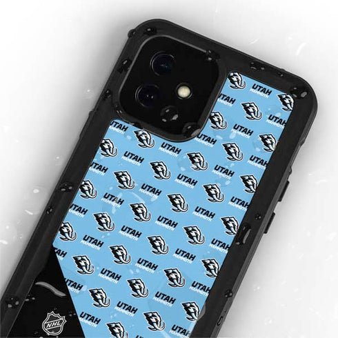 NHL Utah Mammoth Logo Pattern iPhone 12 Mini Waterproof Case
