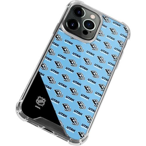 NHL Utah Mammoth Logo Pattern iPhone 13 Pro Clear Case