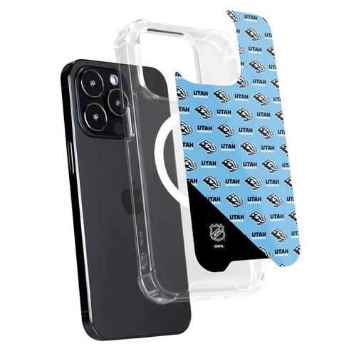NHL Utah Mammoth Logo Pattern iPhone 14 Pro MagSafe Case