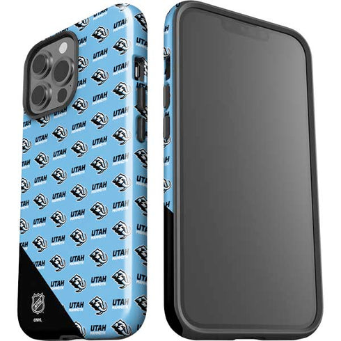 NHL Utah Mammoth Logo Pattern iPhone 14 Pro Max Impact Case
