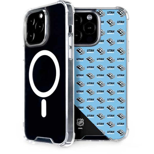 NHL Utah Mammoth Logo Pattern iPhone 14 Pro Max MagSafe Case