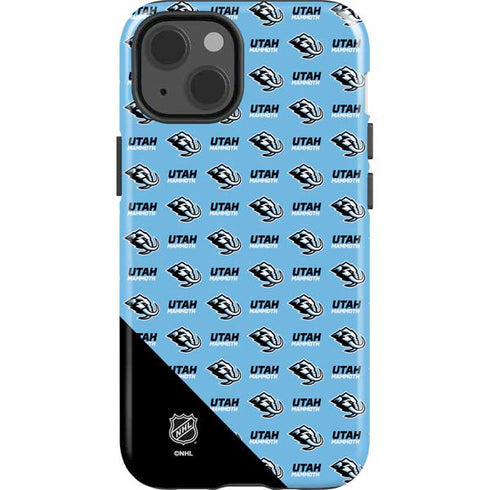 NHL Utah Mammoth Logo Pattern iPhone 15 Plus Impact Case