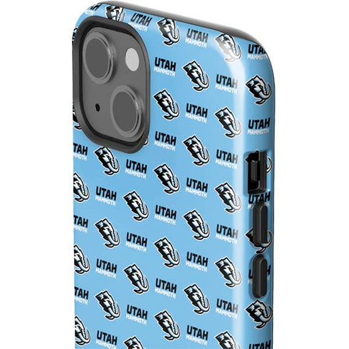 NHL Utah Mammoth Logo Pattern iPhone 15 Plus Impact Case
