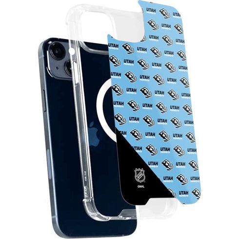 NHL Utah Mammoth Logo Pattern iPhone 15 Plus MagSafe Case