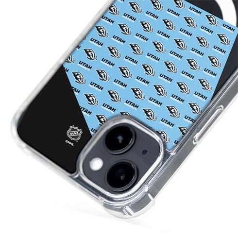 NHL Utah Mammoth Logo Pattern iPhone 15 Plus MagSafe Case