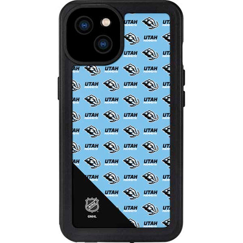 NHL Utah Mammoth Logo Pattern iPhone 15 Plus Waterproof Case