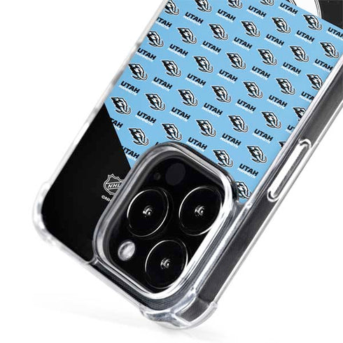 NHL Utah Mammoth Logo Pattern iPhone 15 Pro MagSafe Case