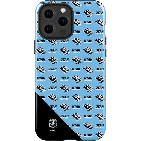 NHL Utah Mammoth Logo Pattern iPhone 15 Pro Max Impact Case