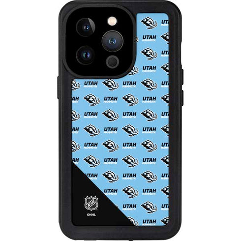 NHL Utah Mammoth Logo Pattern iPhone 15 Pro Waterproof Case