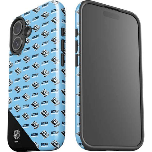 NHL Utah Mammoth Logo Pattern iPhone 16 Impact Case