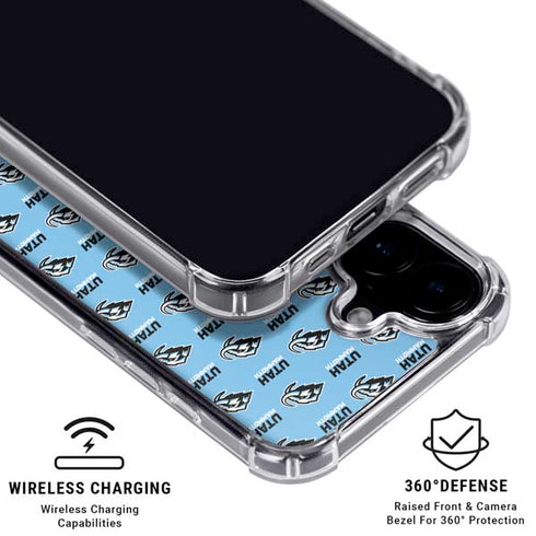 NHL Utah Mammoth Logo Pattern iPhone 16 Plus MagSafe Case