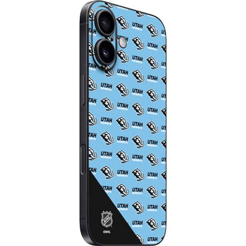 NHL Utah Mammoth Logo Pattern iPhone 16 Plus Skin