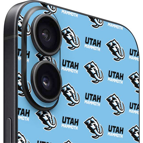NHL Utah Mammoth Logo Pattern iPhone 16 Plus Skin