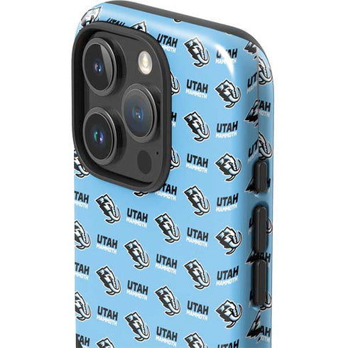 NHL Utah Mammoth Logo Pattern iPhone 16 Pro Impact Case