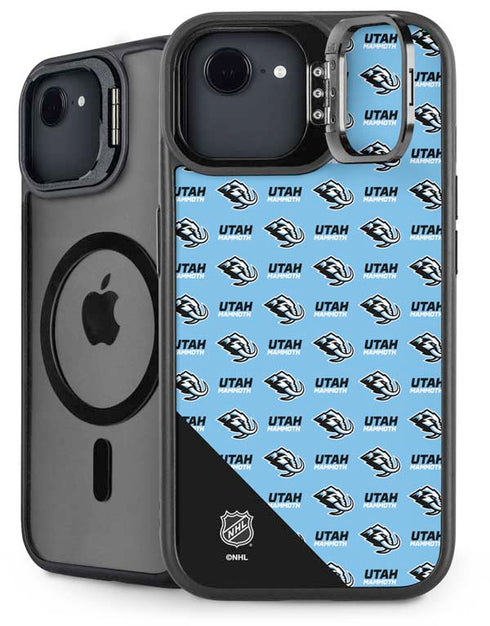 NHL Utah Mammoth Logo Pattern iPhone 16e Kickstand Case