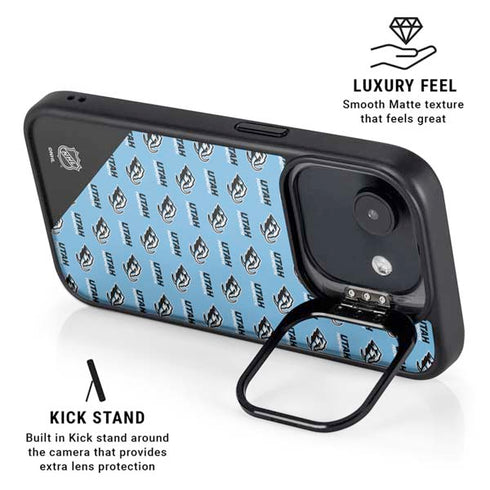 NHL Utah Mammoth Logo Pattern iPhone 16e Kickstand Case