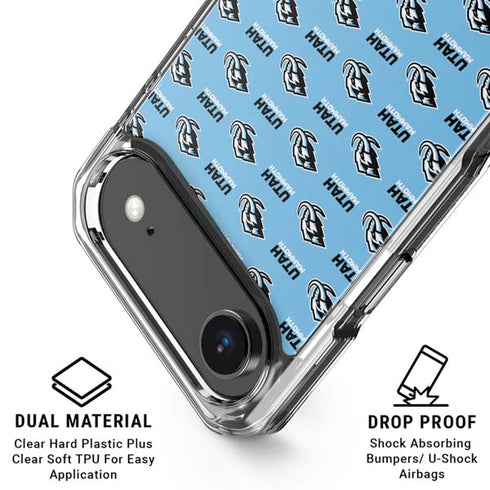NHL Utah Mammoth Logo Pattern iPhone 17 Air Clear Case