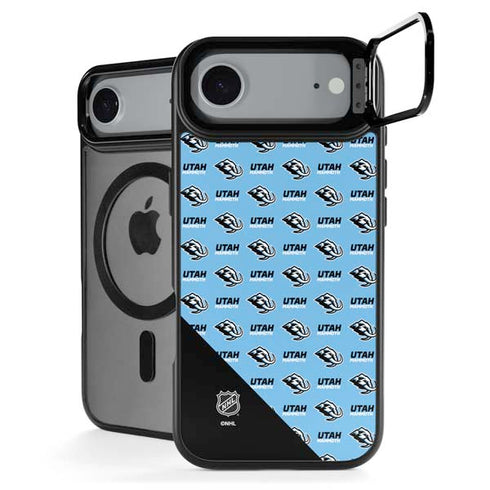 NHL Utah Mammoth Logo Pattern iPhone 17 Air Kickstand Case
