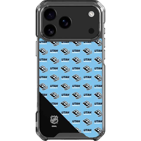 NHL Utah Mammoth Logo Pattern iPhone 17 Pro Max Clear Case