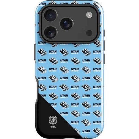 NHL Utah Mammoth Logo Pattern iPhone 17 Pro Max Impact Case