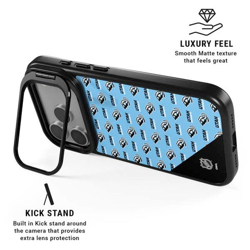 NHL Utah Mammoth Logo Pattern iPhone 17 Pro Max Kickstand Case