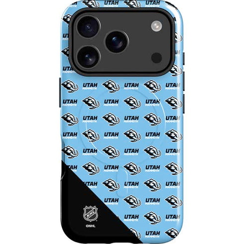 NHL Utah Mammoth Logo Pattern iPhone 17 Pro Max Magsafe Impact Case