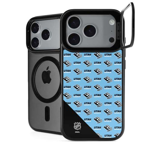 NHL Utah Mammoth Logo Pattern iPhone 18 Pro Kickstand Case