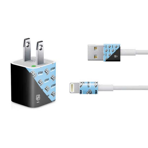 NHL Utah Mammoth Logo Pattern iPhone Charger (5W USB) Skin