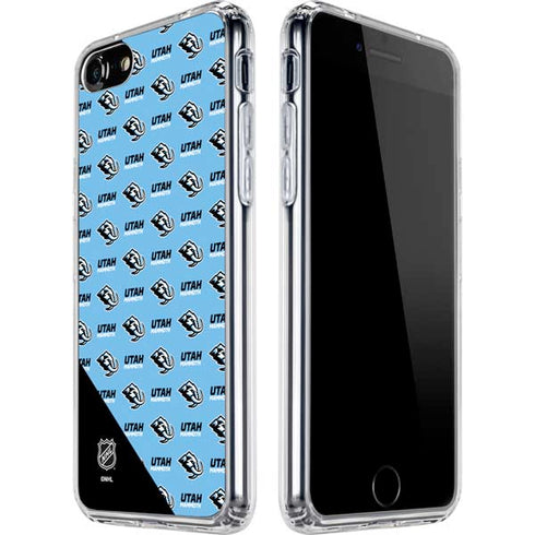 NHL Utah Mammoth Logo Pattern iPhone SE (2nd & 3rd Gen) Clear Case