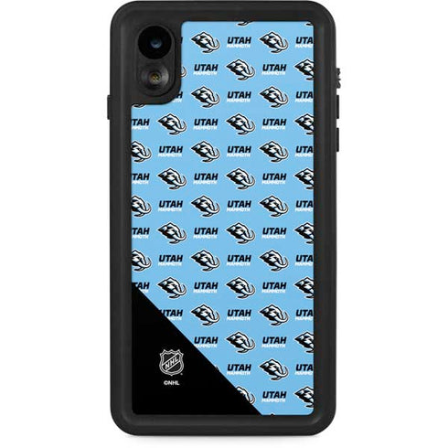 NHL Utah Mammoth Logo Pattern iPhone XR Waterproof Case