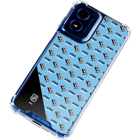 NHL Utah Mammoth Logo Pattern Moto G 5G (2024) Clear Case
