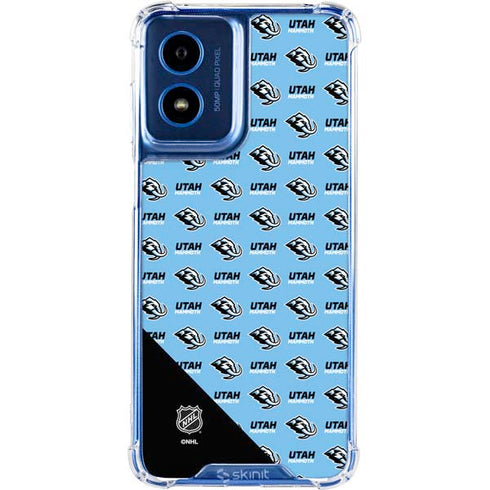 NHL Utah Mammoth Logo Pattern Moto G Play 4G (2024) Clear Case