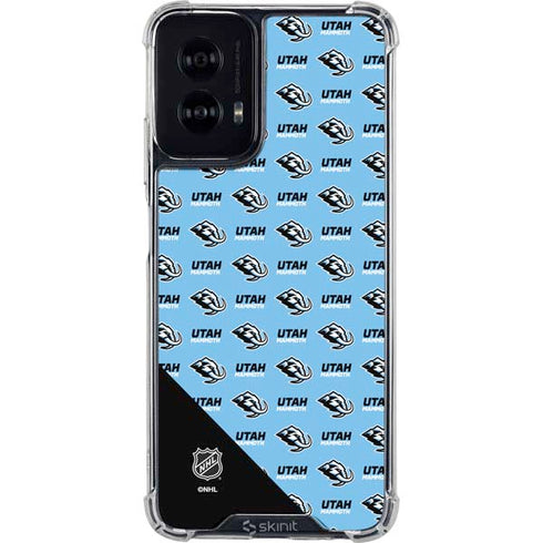 NHL Utah Mammoth Logo Pattern Moto G Power 5G (2024) Clear Case