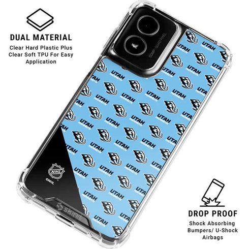 NHL Utah Mammoth Logo Pattern Moto G Power 5G (2024) Clear Case