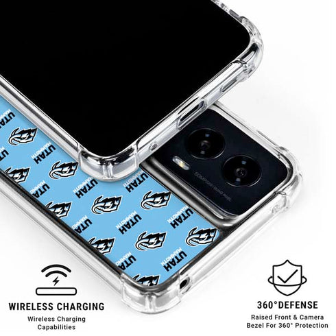 NHL Utah Mammoth Logo Pattern Moto G Power 5G (2024) Clear Case