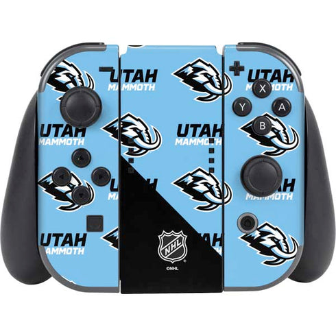 NHL Utah Mammoth Logo Pattern Nintendo Switch (2017-2021) Joy-Con Controller Skin