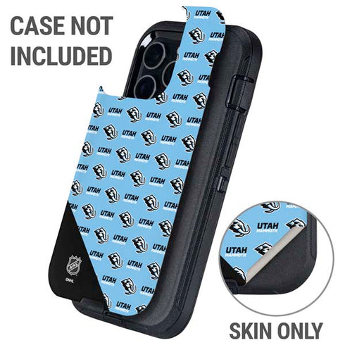 NHL Utah Mammoth Logo Pattern Otterbox Defender iPhone Skin