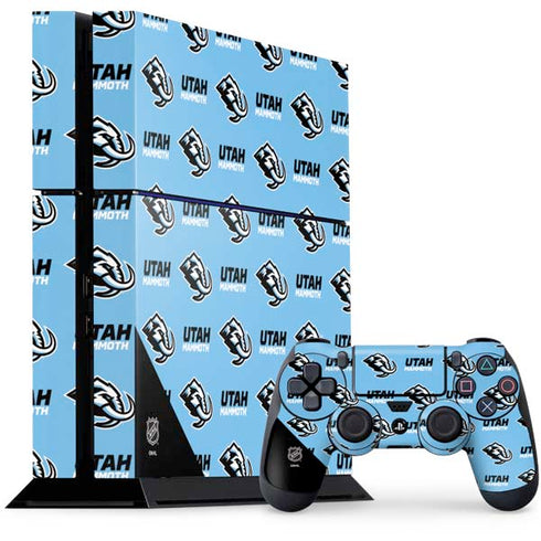 NHL Utah Mammoth Logo Pattern PS4 Console and Controller Bundle Skin
