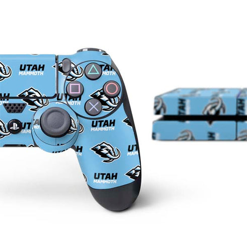NHL Utah Mammoth Logo Pattern PS4 Console and Controller Bundle Skin