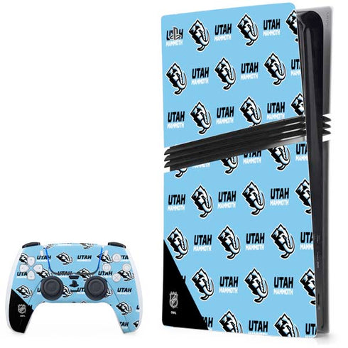 NHL Utah Mammoth Logo Pattern PS5 Pro Bundle Skin