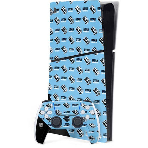 NHL Utah Mammoth Logo Pattern PS5 Slim Digital Edition Bundle Skin