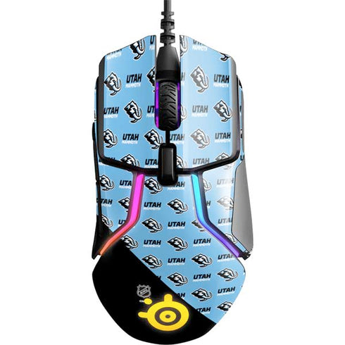 NHL Utah Mammoth Logo Pattern SteelSeries Rival 600 Gaming Mouse Skin