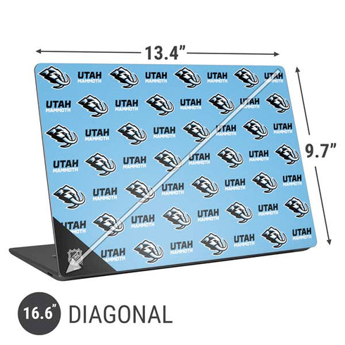 NHL Utah Mammoth Logo Pattern Universal Laptop 16.6in (13.4 x 9.7in) Skin