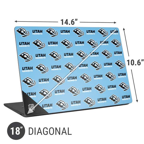 NHL Utah Mammoth Logo Pattern Universal Laptop 18in (14.6 x 10.6in) Skin