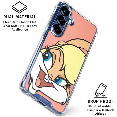 Looney Tunes Lola Bunny Zoomed In Galaxy S25 FE Clear Case