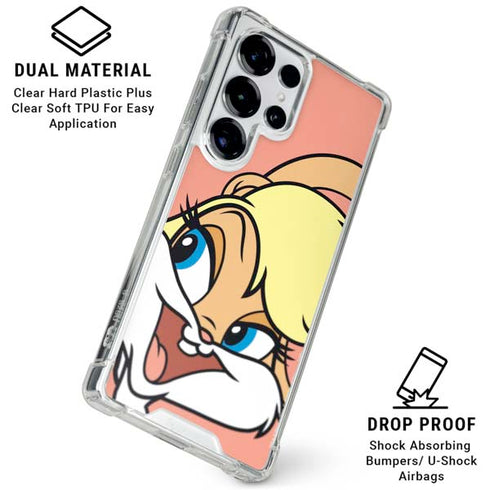 Looney Tunes Lola Bunny Zoomed In Galaxy S26 Ultra Clear Case