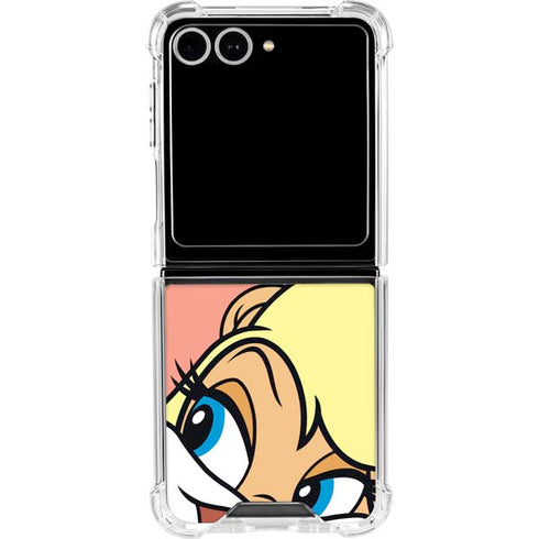 Looney Tunes Lola Bunny Zoomed In Galaxy Z Flip7 Clear Case