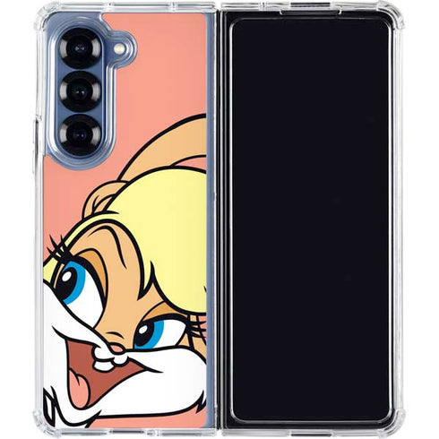 Looney Tunes Lola Bunny Zoomed In Galaxy Z Fold7 Clear Case